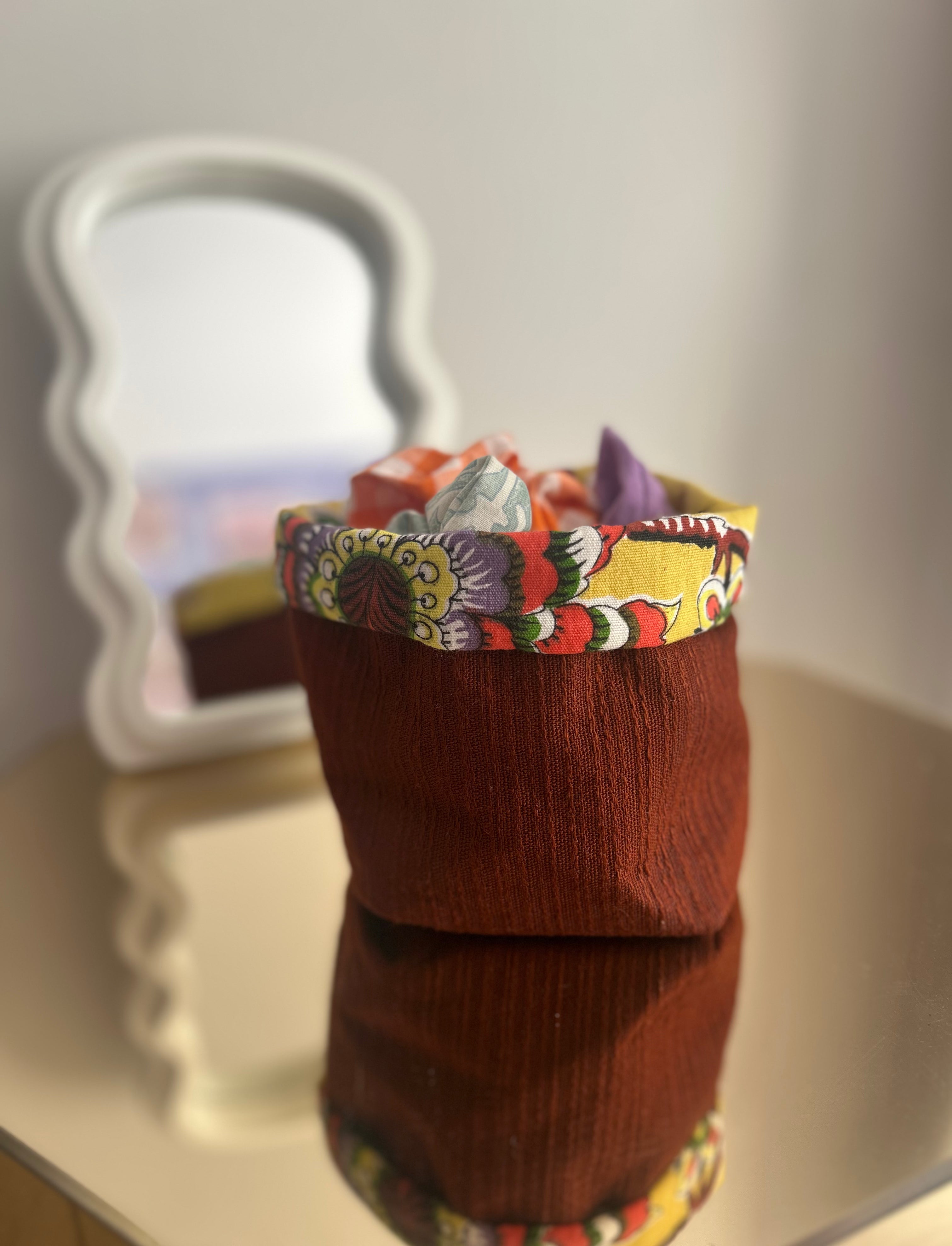 Panier de rangement marron