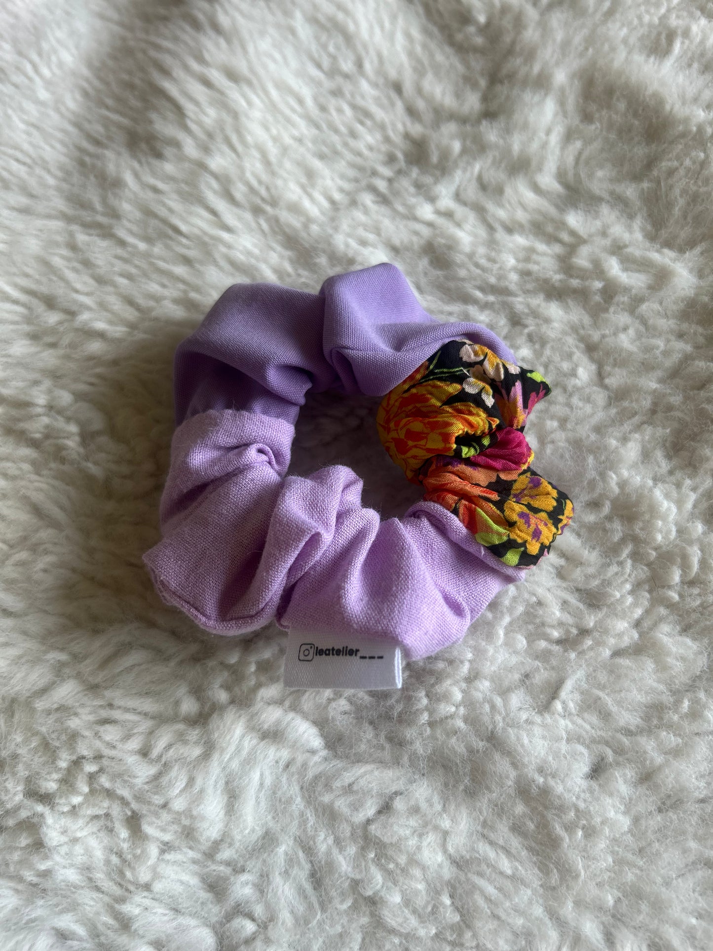 Chouchou patchwork violet