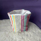 Panier de rangement rayé