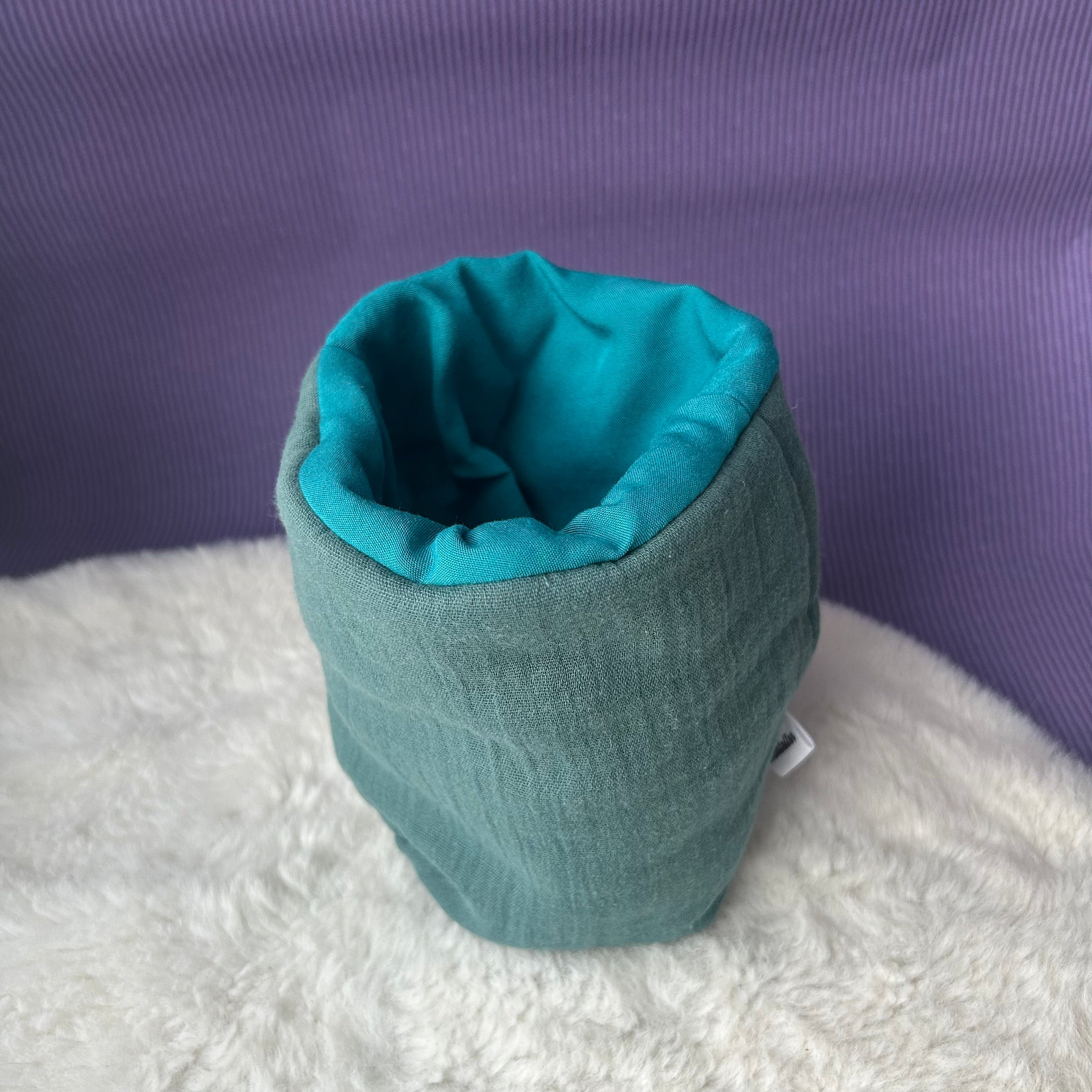 Panier de rangement bleu canard