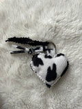 Porte-clés coeur vache