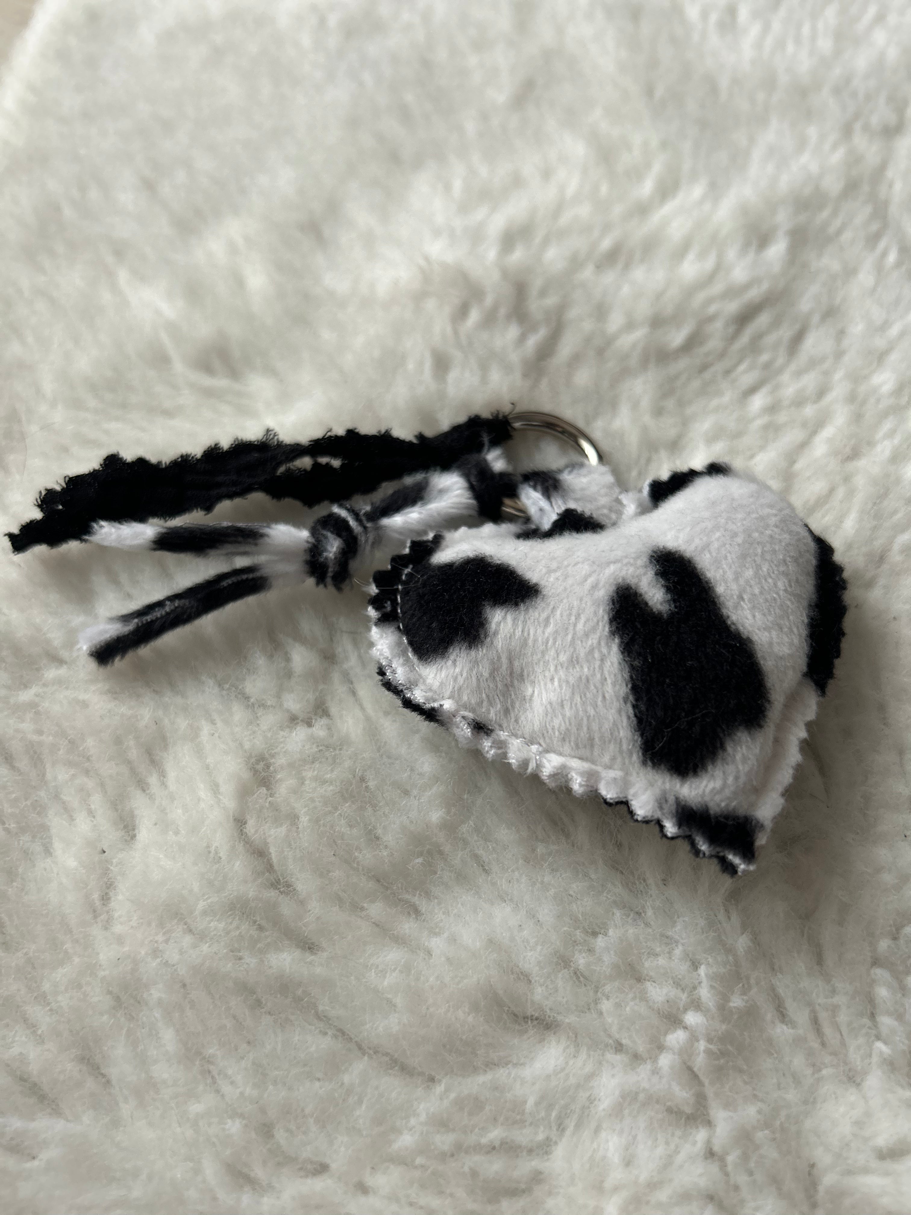 Porte-clés coeur vache