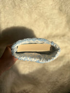 Housse livre de poche bleue / blanc