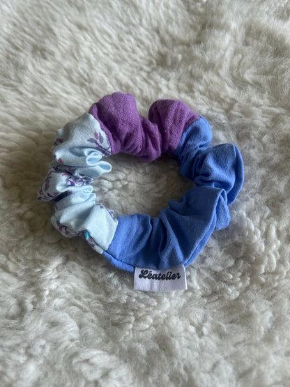 Chouchou patchwork bleu
