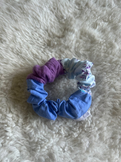 Chouchou patchwork bleu