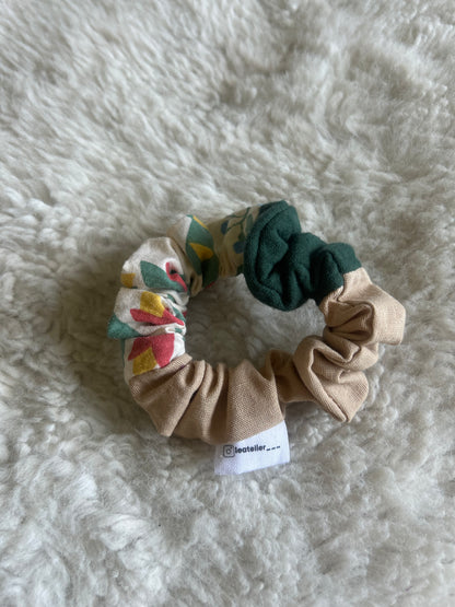 Chouchou patchwork vert